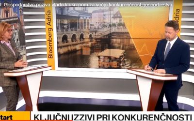 Vesna Nahtigal v pogovoru za Bloomberg Adria TV o deklaraciji 19. Vrha slovenskega gospodarstva